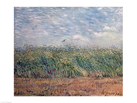 Framed Wheatfield with Lark, 1887 Print