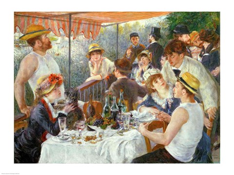 Framed Luncheon of the Boating Party, 1881 Print