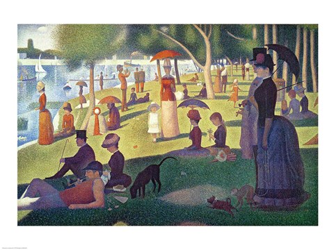 Framed Sunday Afternoon on the Island of La Grande Jatte Print