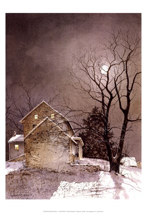 Framed Working Late Print
