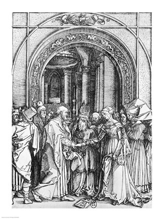 Framed marriage of the Virgin, from the &#39;Life of the Virgin&#39; Print