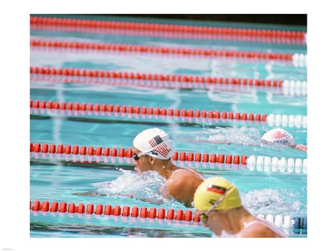 Framed US Swimmer Susan Rapp Print