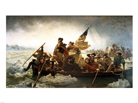 Framed Washington Crossing the Delaware by Emanuel Leutze Print