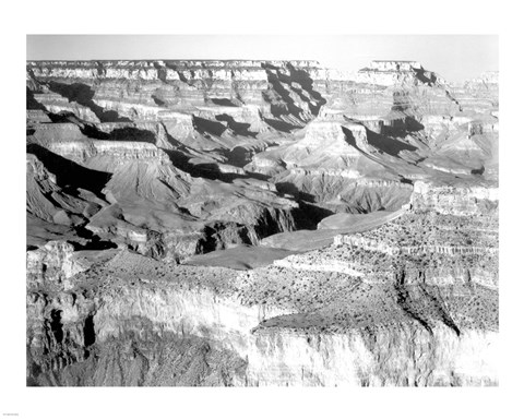 Framed Grand Canyon National Park canyon with ravine winding Print