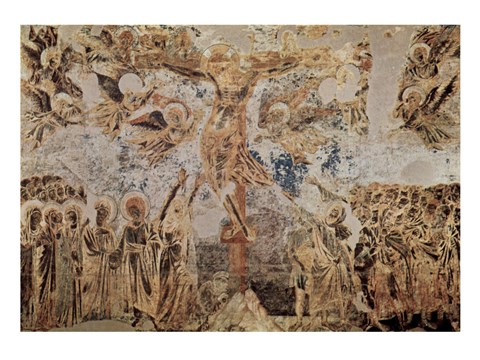 Framed Fresken in the Upper Church Print