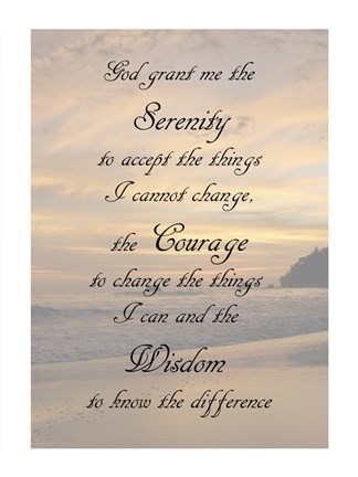 Framed Serenity Prayer - landscape Print