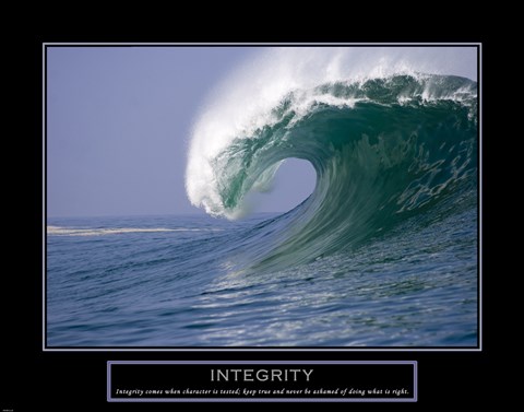 Framed Integrity - Wave Print