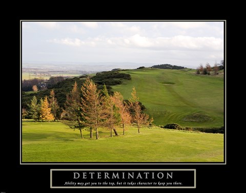 Framed Determination-Golf Print