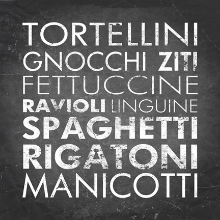 Framed Pasta I Square Print