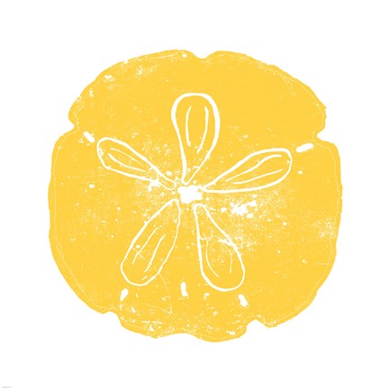 Framed Yellow Sand Dollar Print