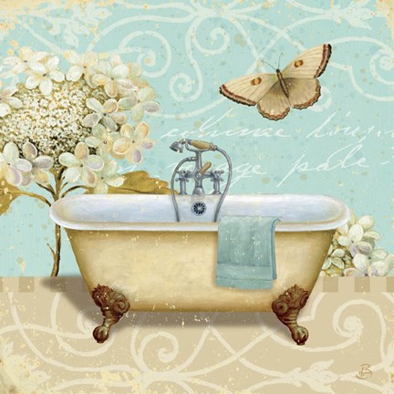 Framed Light Breeze Bath I Print