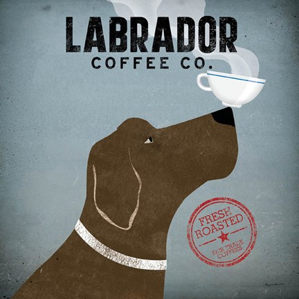 Framed Labrador Coffee Co. Print