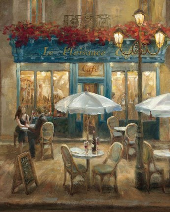 Framed Paris Cafe I Print