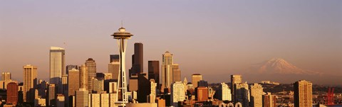 Framed Skyline, Seattle, Washington State, USA Print