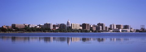 Framed Lake Monona and Madison Skyline,Wisconsin Print