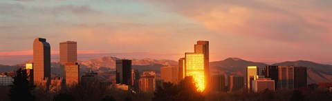 Framed Denver skyline Print