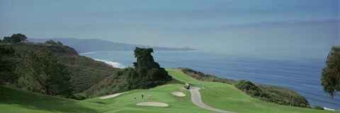 Framed Golf course at the coast, Torrey Pines Golf Course, San Diego, California, USA Print