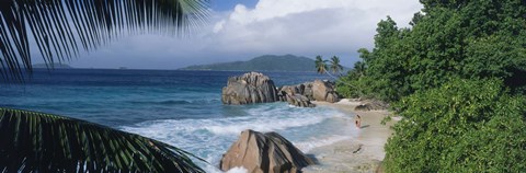 Framed Indian Ocean La Digue Island Seychelles Print