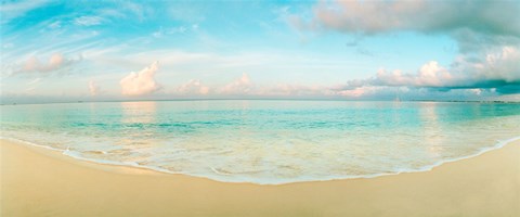 Framed Waves on the beach, Seven Mile Beach, Grand Cayman, Cayman Islands Print