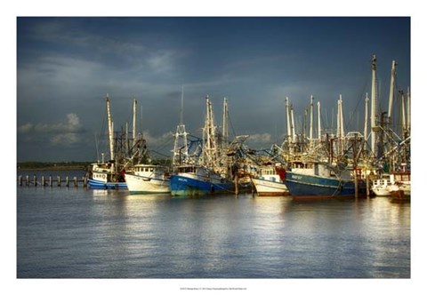 Framed Shrimp Boats I Print