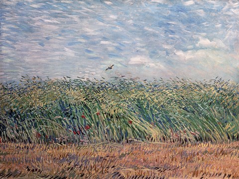 Framed Wheatfield with Lark, 1887 Print