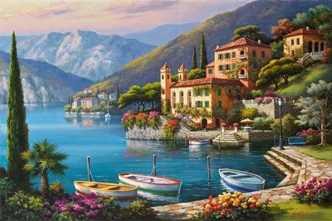 Framed Villa Bella Vista Print