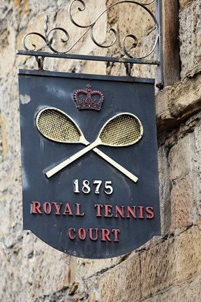 Framed Sign for Royal Tennis Court (1875), Tasmania, Australia Print