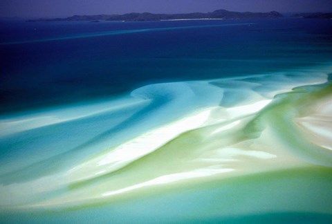 Framed Australia, Whitsunday Island, Hill Inlet, pattern Print