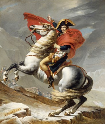 Framed Napoleon Bonaparte on his Horse Print