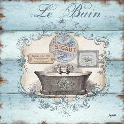 Framed Rustic French Bath II Print