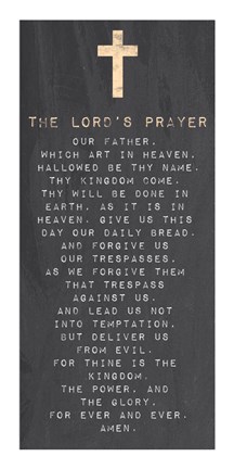 Framed Lord&#39;s Prayer - Chalk Print