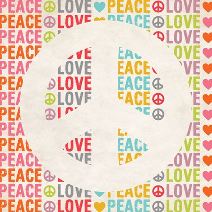 Framed Peace Love 2 Print