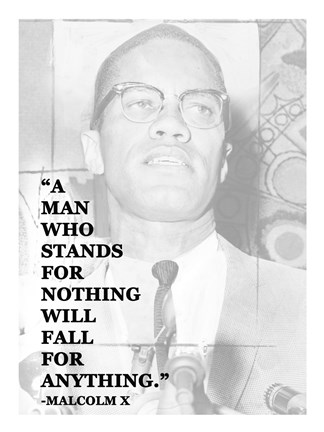 Framed Man Who Stands for Nothing Print