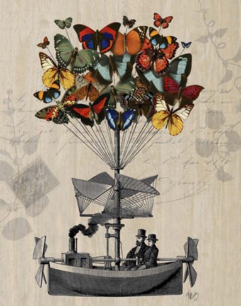 Framed Butterfly Airship Print