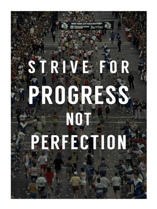 Framed Strive for Progress Print