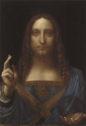 Framed Salvator Mundi Print