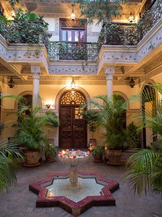 Framed Villa des Orangers Hotel, Marrakesh, Morocco Print