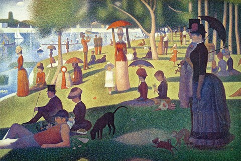 Framed Sunday Afternoon on the Island of La Grande Jatte Print