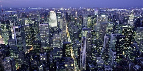 Framed Fifth Avenue and Midtown Manhattan, NYC Print