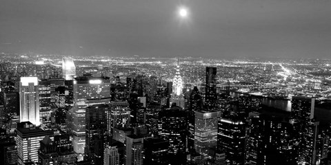 Framed Aerial View of Manhattan, NYC Print