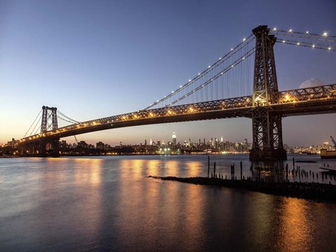 Framed Queensboro Bridge and Manhattan from Brooklyn, NYC Print