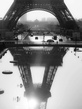 Framed Eiffel Tower Reflected, Paris Print