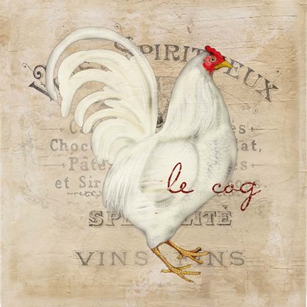 Framed French Rooster Print