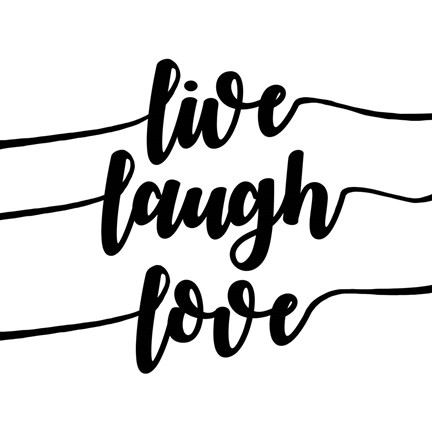 Framed Live Laugh Love-Script Print