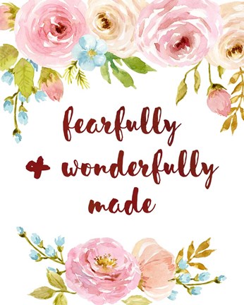 Framed Fearfully &amp; Wonderfully Made Print