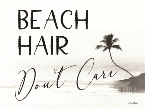 Framed Beach Hair, Don&#39;t Care Print