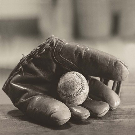 Framed Baseball Nostalgia I Print