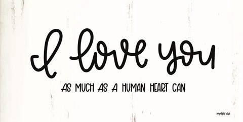 Framed I Love You Print