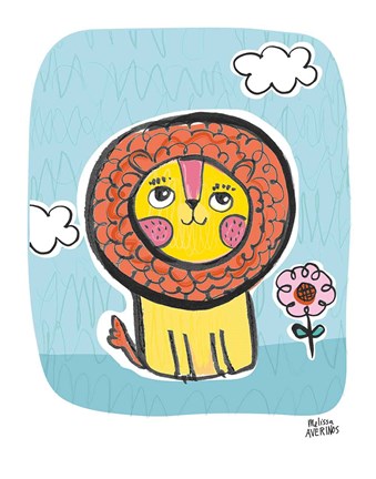 Framed Wild About You Lion Print