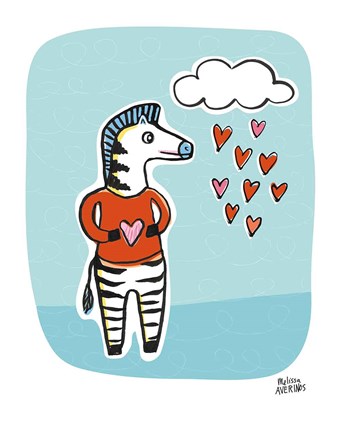 Framed Wild About You Zebra Print